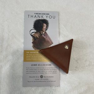 NEW Portland Leather Goods Triangle Coin Purse